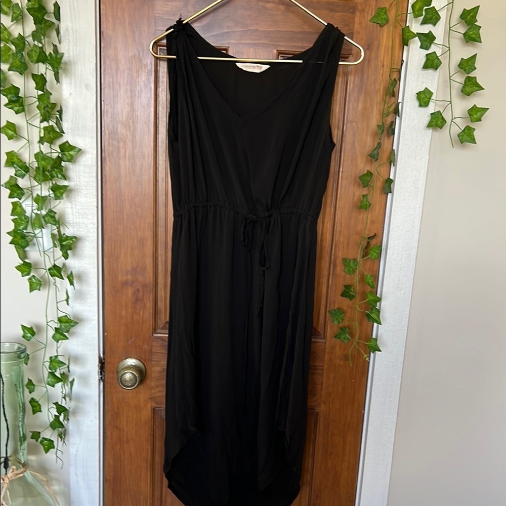 100% Raw SILK Swim Cover Resortwear Beach Dress in Black | Small/Medium - Picture 2 of 8